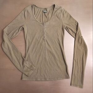 Long Sleeve Olive Green Shirt | wild fable  | Small